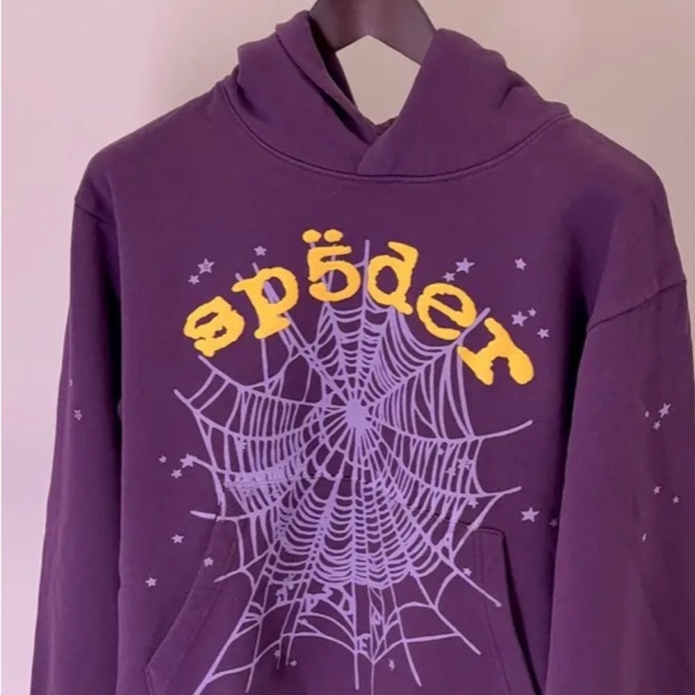 Sp5der Purple Star OG Web V2 Hoodie
